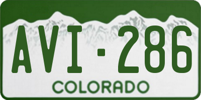 CO license plate AVI286