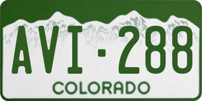 CO license plate AVI288