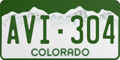 CO license plate AVI304