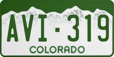 CO license plate AVI319