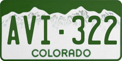 CO license plate AVI322