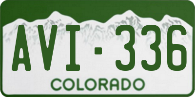 CO license plate AVI336