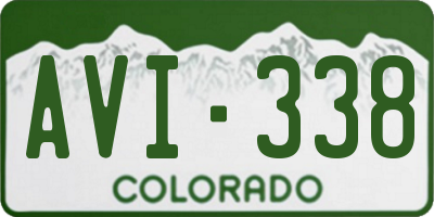 CO license plate AVI338