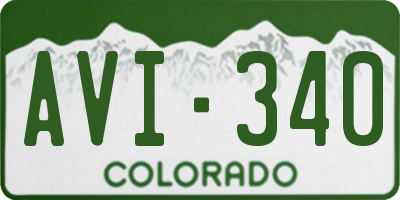 CO license plate AVI340