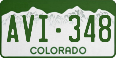 CO license plate AVI348