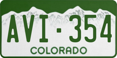 CO license plate AVI354