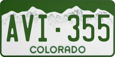 CO license plate AVI355