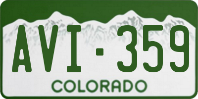 CO license plate AVI359