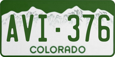 CO license plate AVI376