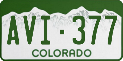 CO license plate AVI377