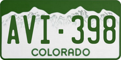 CO license plate AVI398