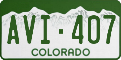 CO license plate AVI407