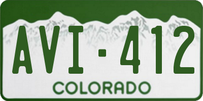 CO license plate AVI412