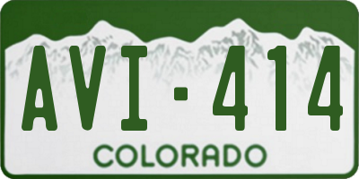 CO license plate AVI414