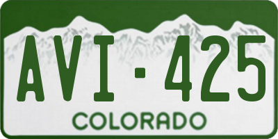 CO license plate AVI425