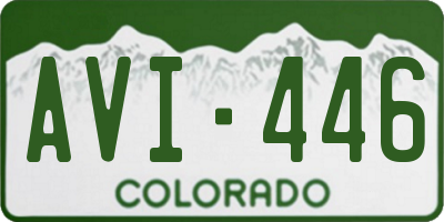 CO license plate AVI446