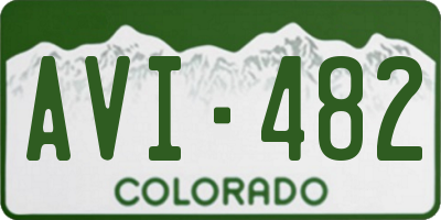 CO license plate AVI482