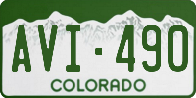CO license plate AVI490