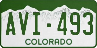 CO license plate AVI493