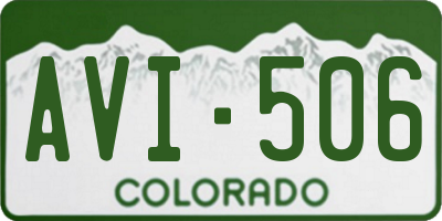 CO license plate AVI506