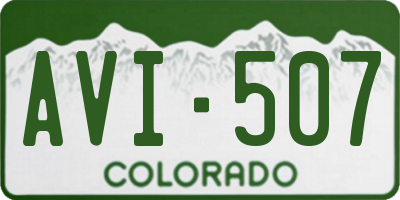 CO license plate AVI507