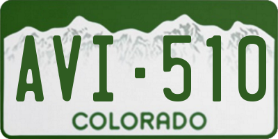 CO license plate AVI510