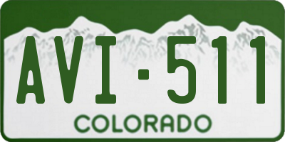 CO license plate AVI511