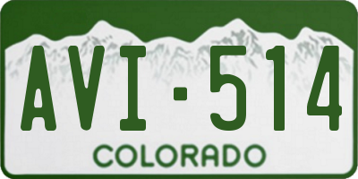 CO license plate AVI514