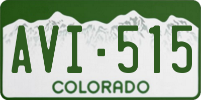 CO license plate AVI515