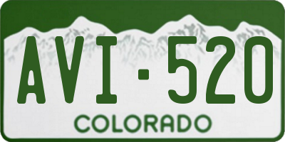 CO license plate AVI520