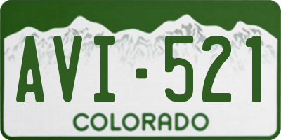 CO license plate AVI521