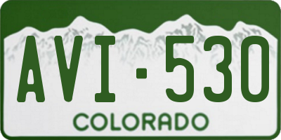 CO license plate AVI530