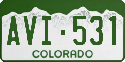 CO license plate AVI531