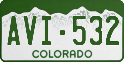 CO license plate AVI532