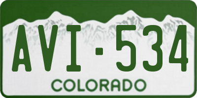 CO license plate AVI534