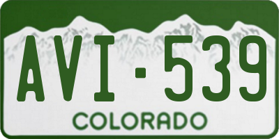 CO license plate AVI539