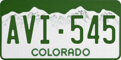 CO license plate AVI545