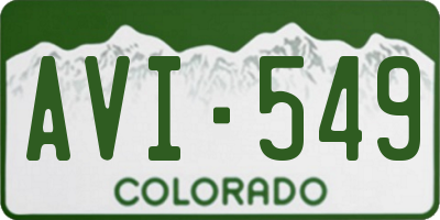 CO license plate AVI549
