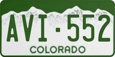 CO license plate AVI552