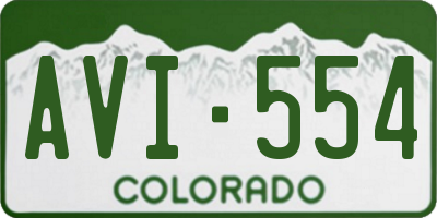 CO license plate AVI554