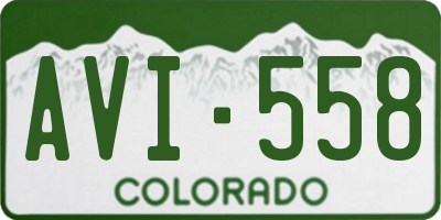 CO license plate AVI558