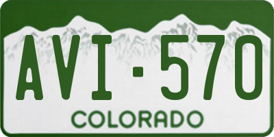 CO license plate AVI570