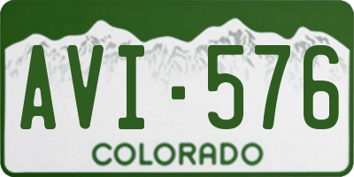 CO license plate AVI576
