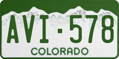 CO license plate AVI578
