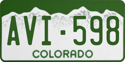 CO license plate AVI598