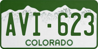 CO license plate AVI623