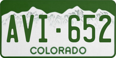 CO license plate AVI652