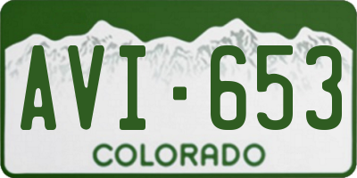 CO license plate AVI653