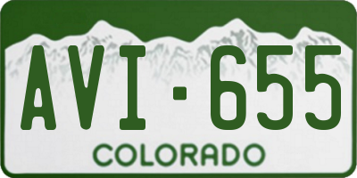 CO license plate AVI655