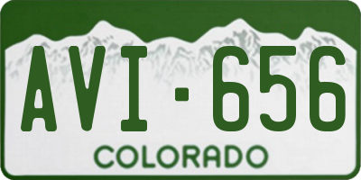CO license plate AVI656